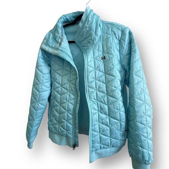 Under Armour Women's ColdGear Reactor Quilted Jacket Tiffany Blue Size L - Picture 1 of 8